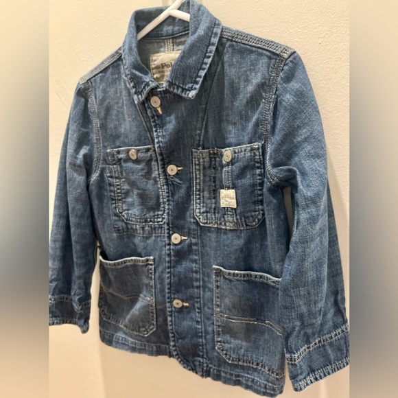 Polo by Ralph Lauren Denim Trucker Jacket Washed Cotton Boys Size 4T - Picture 2 of 8